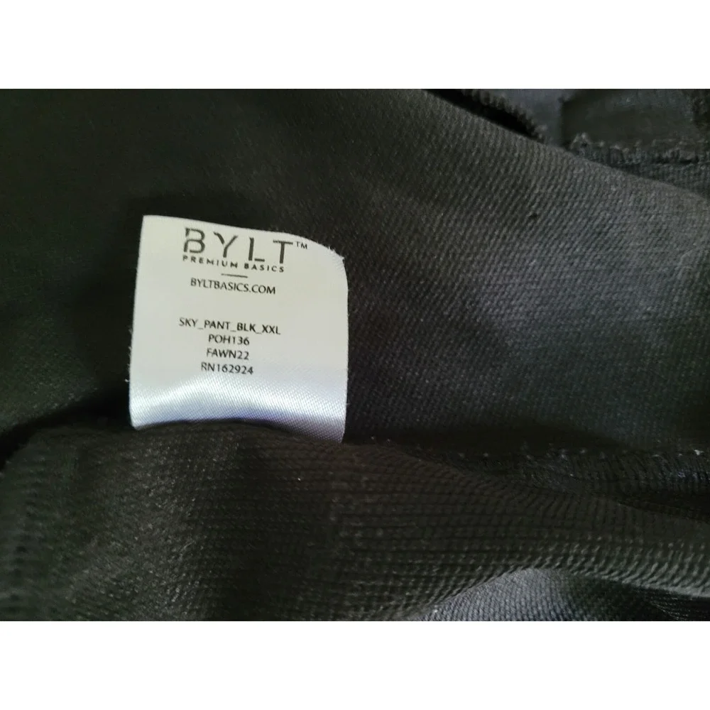 BYLT Premium Basics Skyline Pants XXL Black Active Athleisure Casual